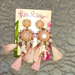 EUC LILLY PULITZER WATERSIDE EARRINGS PINK